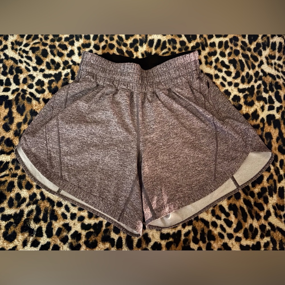 Lululemon Track That Mid Rise 5” Lined Gray Women's Athletic Shorts size 4